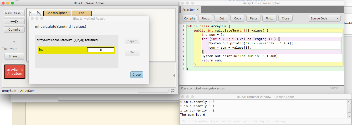 fixing calculateSum